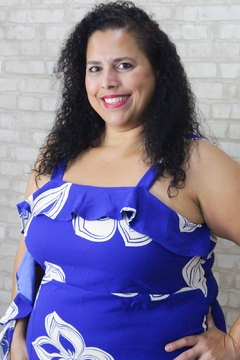 VESTIDO AZUL FLORIDO CURTO na internet