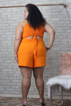 CONJUNTO SHORTS E CROPED LARANJA - comprar online