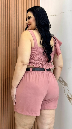 CONJUNTO ROSA NUDE COM CINTO