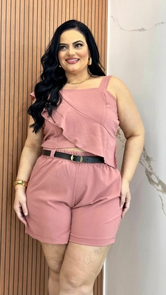 CONJUNTO ROSA NUDE COM CINTO - comprar online
