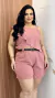 CONJUNTO ROSA NUDE COM CINTO na internet