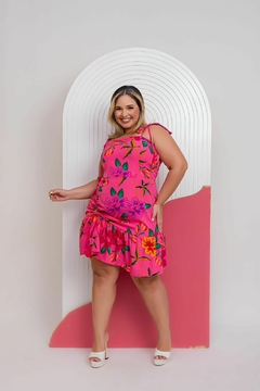 VESTIDO CURTO PINK FLORIDO