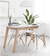 MESA 1.40 BLANCA + 4 EAMES BLANCAS
