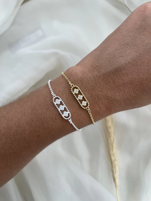 Pulseira Trevo Placa - comprar online