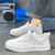 Casual Lace-up Sneakers Men Fashion Breathable Plaid Flats Shoes on internet