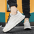 Image of Men's Thick-soled Sports Shoes Casual Breathable Sneakers Lace-up Dad Shoes Boy
