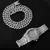 Image of Miami Chain Necklace, Watch, and Bracelet Set for Men.