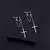 Image of Punk Cross Stars Dangle Earrings for Men and Women Stainless Steel
