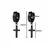 Punk Cross Stars Dangle Earrings for Men and Women Stainless Steel