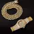 Miami Chain Necklace, Watch, and Bracelet Set for Men. - sackshoppss