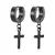 Image of Punk Cross Stars Dangle Earrings for Men and Women Stainless Steel