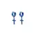 Image of Punk Cross Stars Dangle Earrings for Men and Women Stainless Steel
