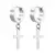 Punk Cross Stars Dangle Earrings for Men and Women Stainless Steel on internet