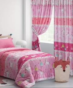 Cortinas Soft Infantil Unicornios Danza