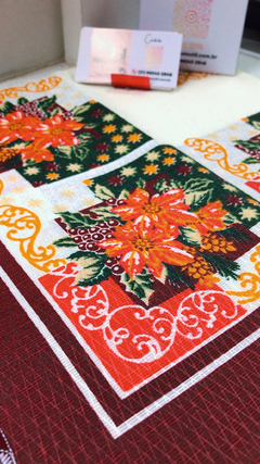 Toalha de Chá Natal 0.70cm X 0.70 cm - Irmãs Têxtil