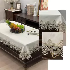 Toalha de Mesa Importada Bege Claro 1.50 X 2.20