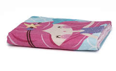 Toalha de Banho Infantil Sereia Rosa - comprar online