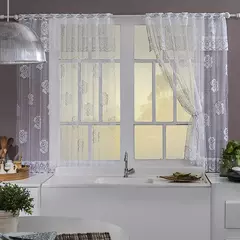 Cortinas para Janela Coleção Rosas 120 cm x 250 cm