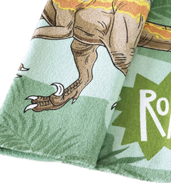 Toalha de Banho Infantil Dinossauro Verde - comprar online
