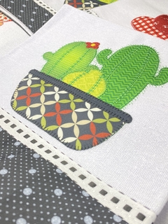 Pano de Prato Aplicado kit 3 Peças - comprar online