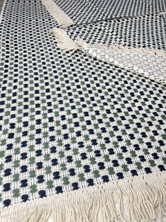 Jogo de Passadeira Xadrez- Verde com Preto - Irmãs Têxtil