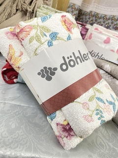 Kit Toalha de Banho Felpuda Estamapada + Toalha de Rosto Felpuda Estampada