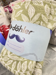 Kit Toalha de Banho Coração ou Poá + Toalha Rosto Coração ou Poá Döhler