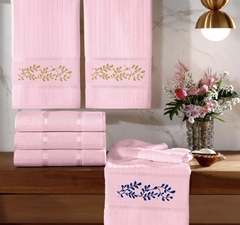 TOALHA DE ROSTO 0,50CM X 0,80M PARA BORDAR CAPRICE LUXO BUETTNER- Rosa