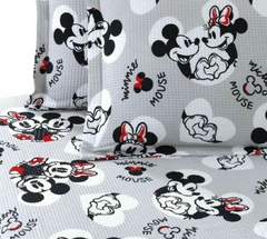 Kit Colcha Solteiro Mickey e Minnie Piquet 100% Algodão Dohler - comprar online