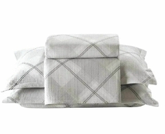 Kit Colcha Queen Madras Cinza Dohler - comprar online