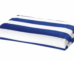 Toalha Banhão / Praia Cabana Listras Azul e Branco Dohler na internet