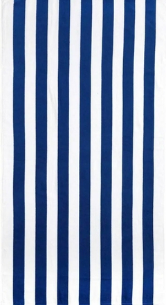 Toalha Banhão / Praia Cabana Listras Azul e Branco Dohler - comprar online