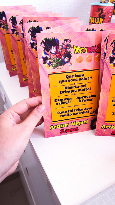 10 Uni. Centro de mesa Dragonball Z