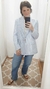 Blazer Listrado azul e Branco