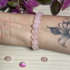 Pulseira de Quartzo Rosa - Pedras Naturais na internet
