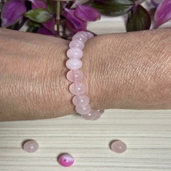Pulseira de Quartzo Rosa - Pedras Naturais - comprar online