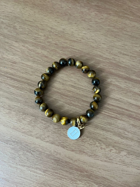 Pulseira Signo Gêmeos (Olho de tigre)