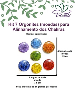 Kit 7 Orgonites (moedas) para Alinhamento dos Chakras - comprar online