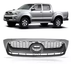 Grade Hilux 2009 2010 2011 Cinza Com Moldura Cromada na internet