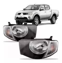 Farol L200 Triton 08 09 10 11 12 Pisca Cristal - comprar online