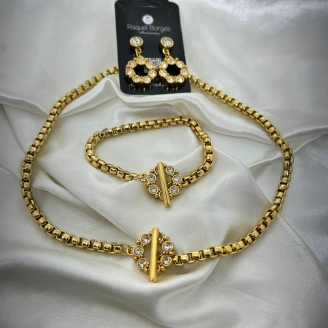 Conjunto Veneziana com Fecho T strass