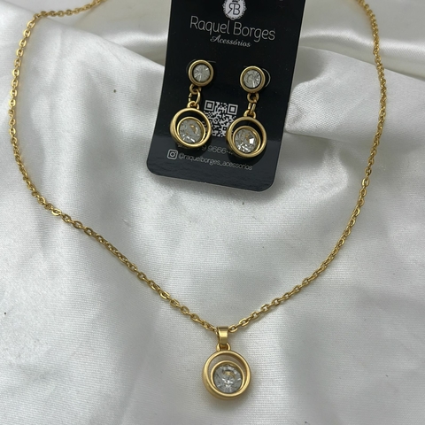 Conjunto de Meia Lua de Strass