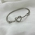 Bracelete de Coração Níquel