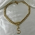 Choker de Corrente Dupla Com Inicial de A-Z