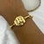 Pulseira de Placa Perolada Com Inicial de A-Z - comprar online