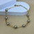 Choker de Bola Prata abs com elo corrente
