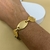 Pulseira de Placa dourada