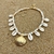 Choker de cristal Concha dourada com Búzios