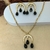 Conjunto de 3 Pontas de Cristal Preto