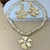 Conjunto de Flor com Pérola - comprar online